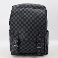 Рюкзак 1713 чорний водонепроникний шкільний міський рюкзак з еко шкіри для підлітків і дорослих